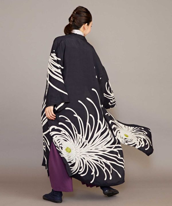 Haori (long jacket) - Kiku