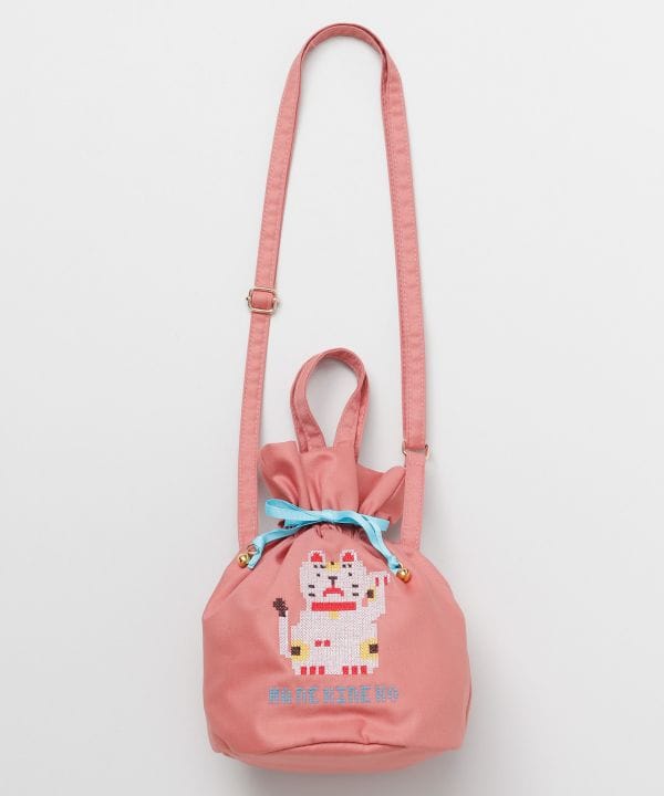 Cross-Stitch Shoulder Bag - Manekineko