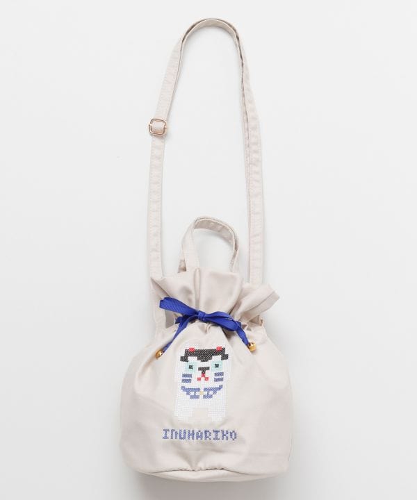 Cross-Stitch Shoulder Bag - Inu Hariko
