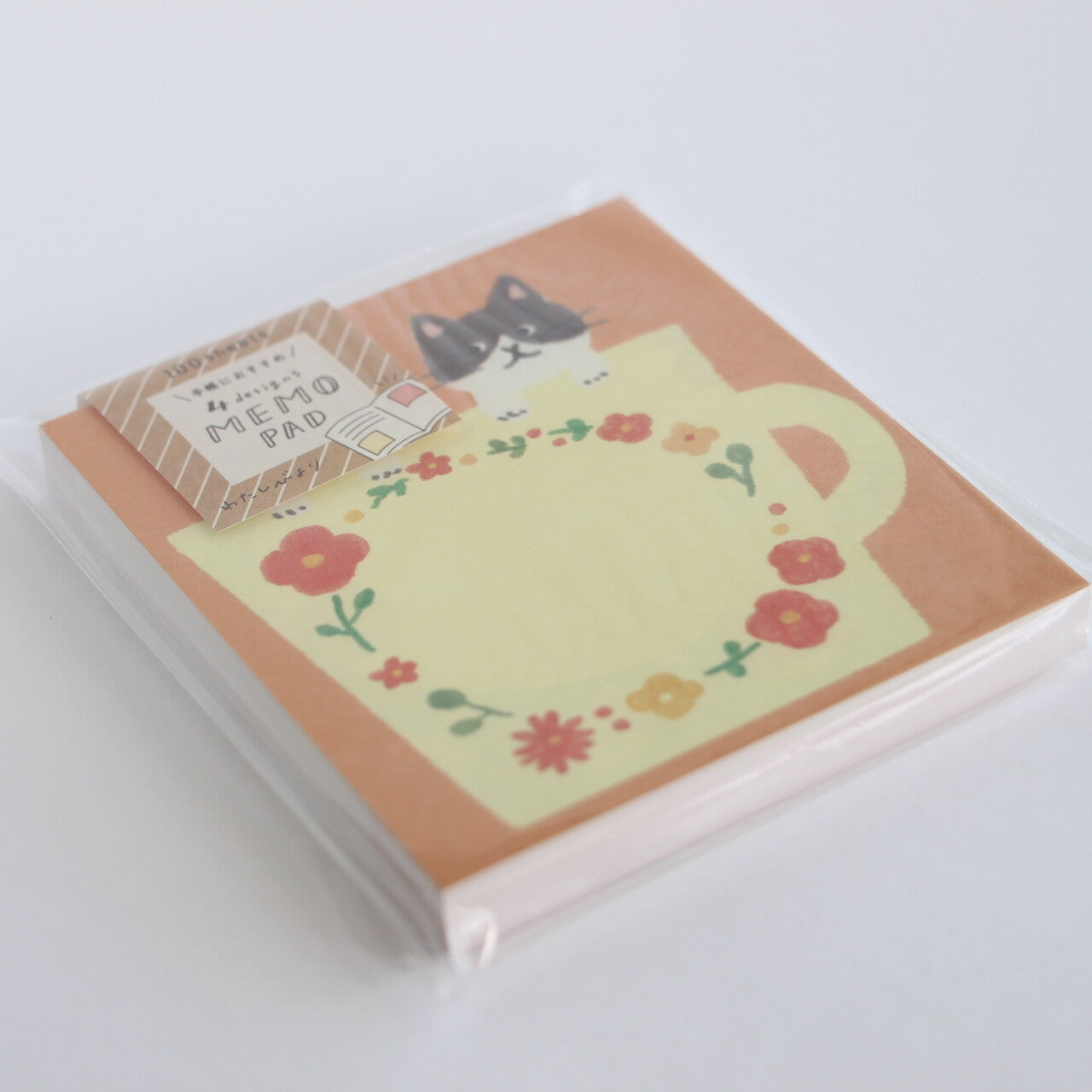 Memo Pad - Flowers and Cats
