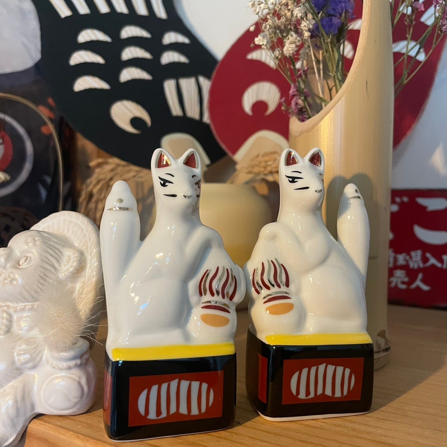 Inari Shrine Fox Statues (set)