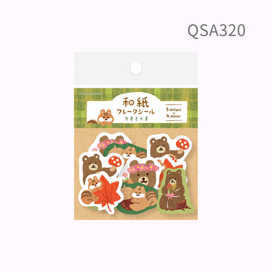 Sticker Flakes - Autumn Limited - Bear and Squirrel