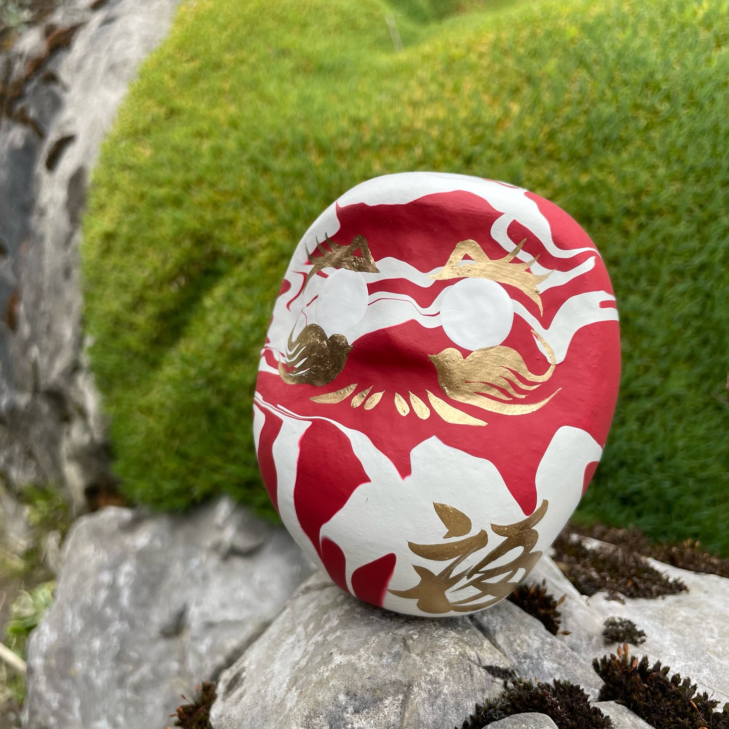 Daruma - mixed red and white