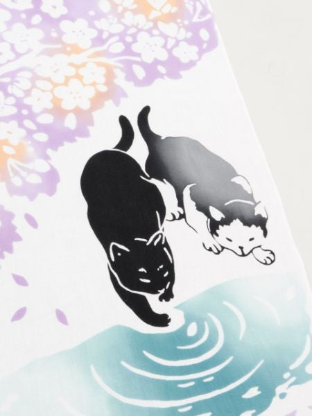Tenugui - Cats Playing