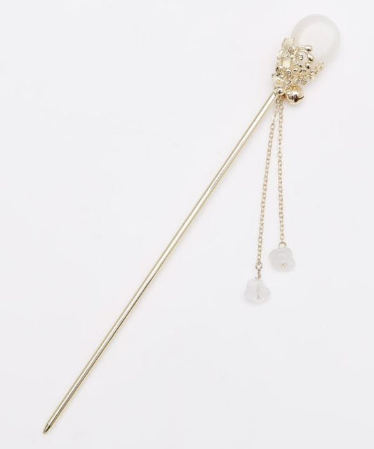 Hairpin - Blooming Flowers - White Moon Stone