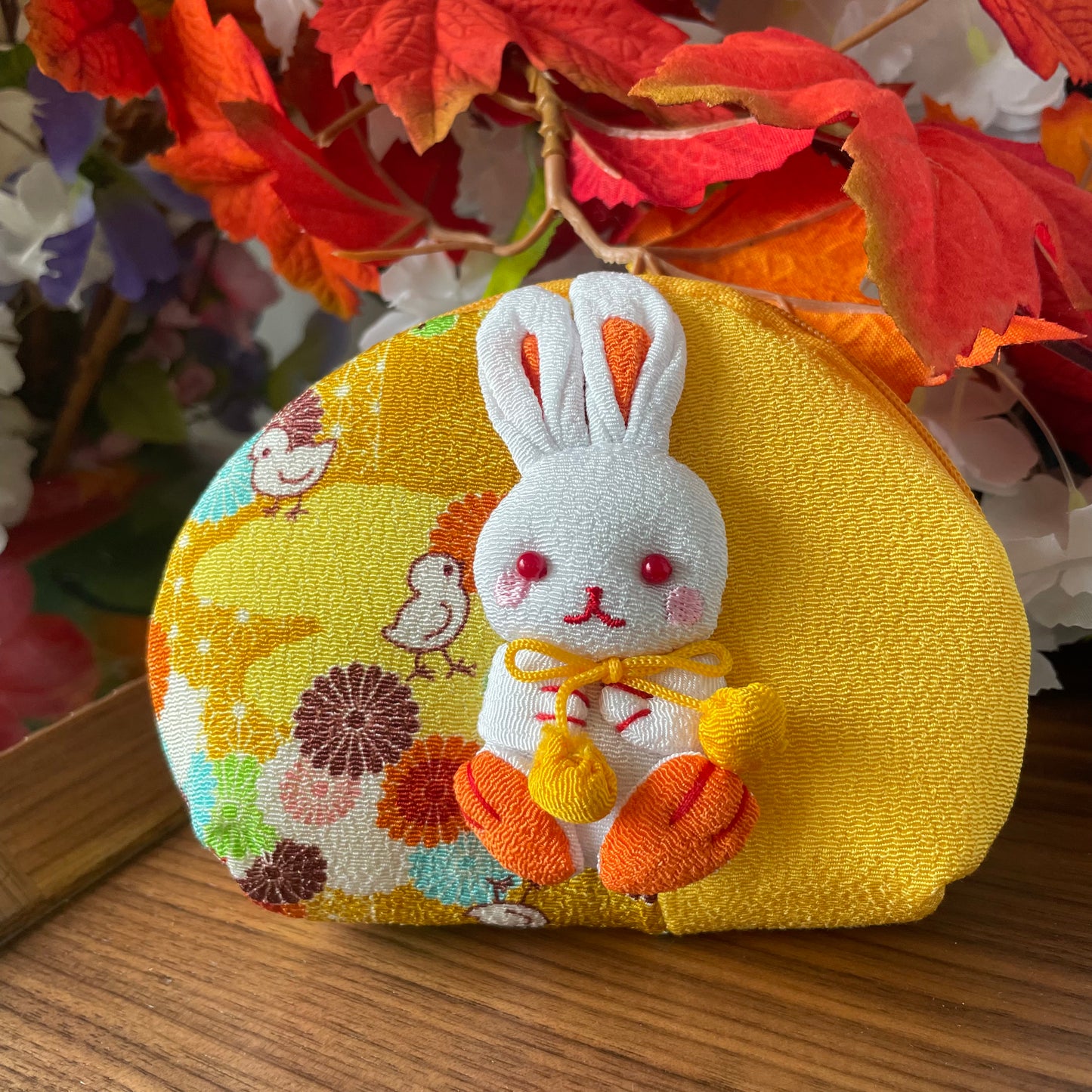 Chirimen Bunny Pouch