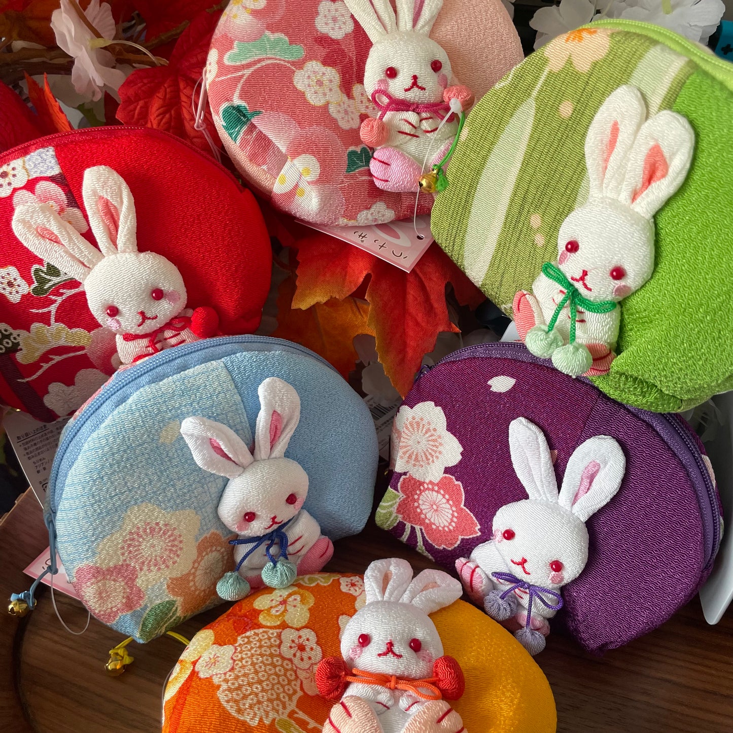 Chirimen Bunny Pouch