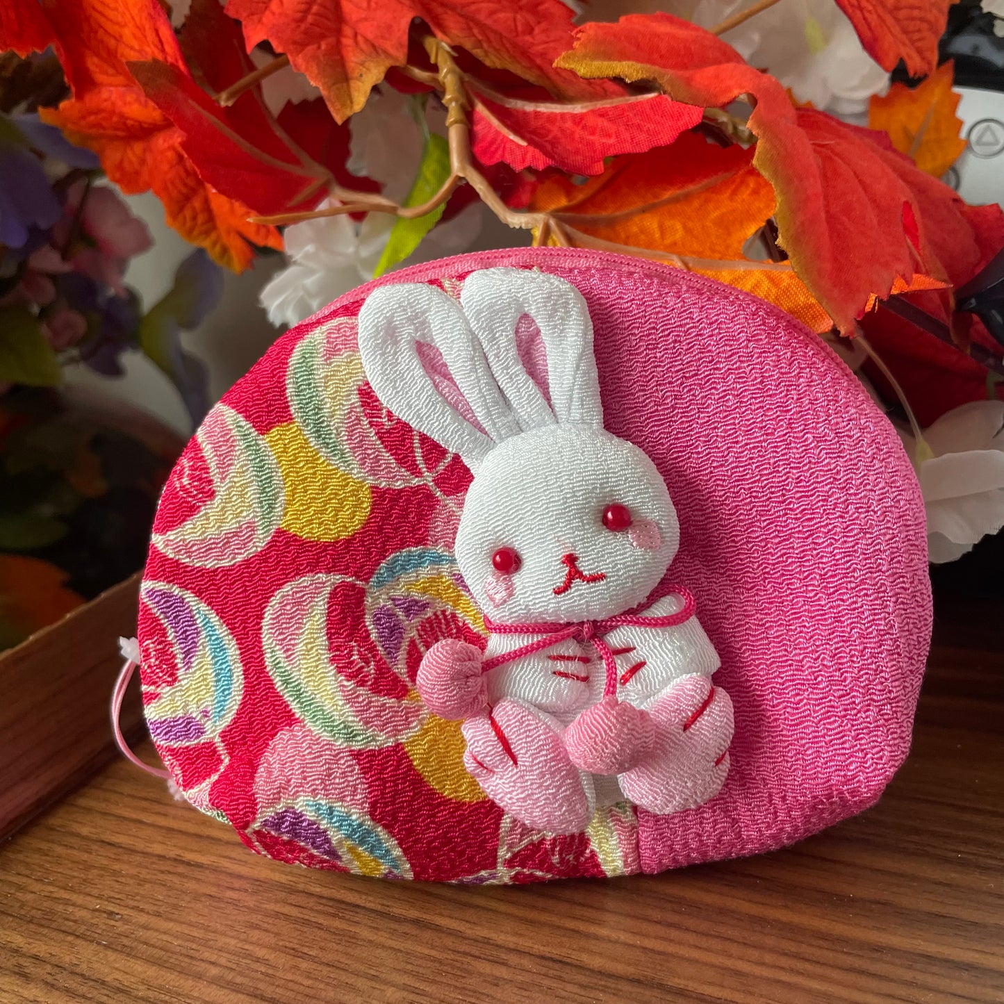 Chirimen Bunny Pouch