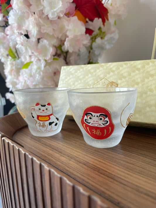 Daruma and Manekineko Sake Cups