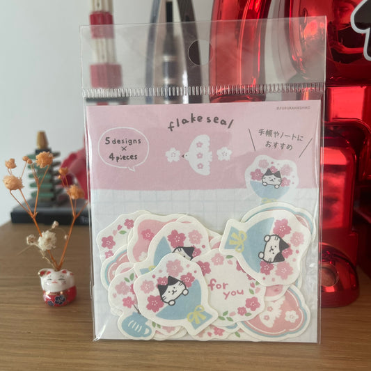 Sticker Flakes - Spring Cats