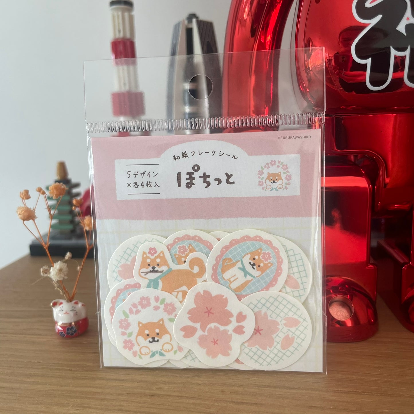 Sticker Flakes - Spring Shiba