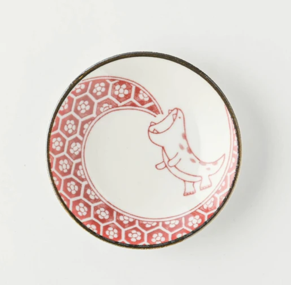 Edo Dinosaur Plate - Screaming Dino Red