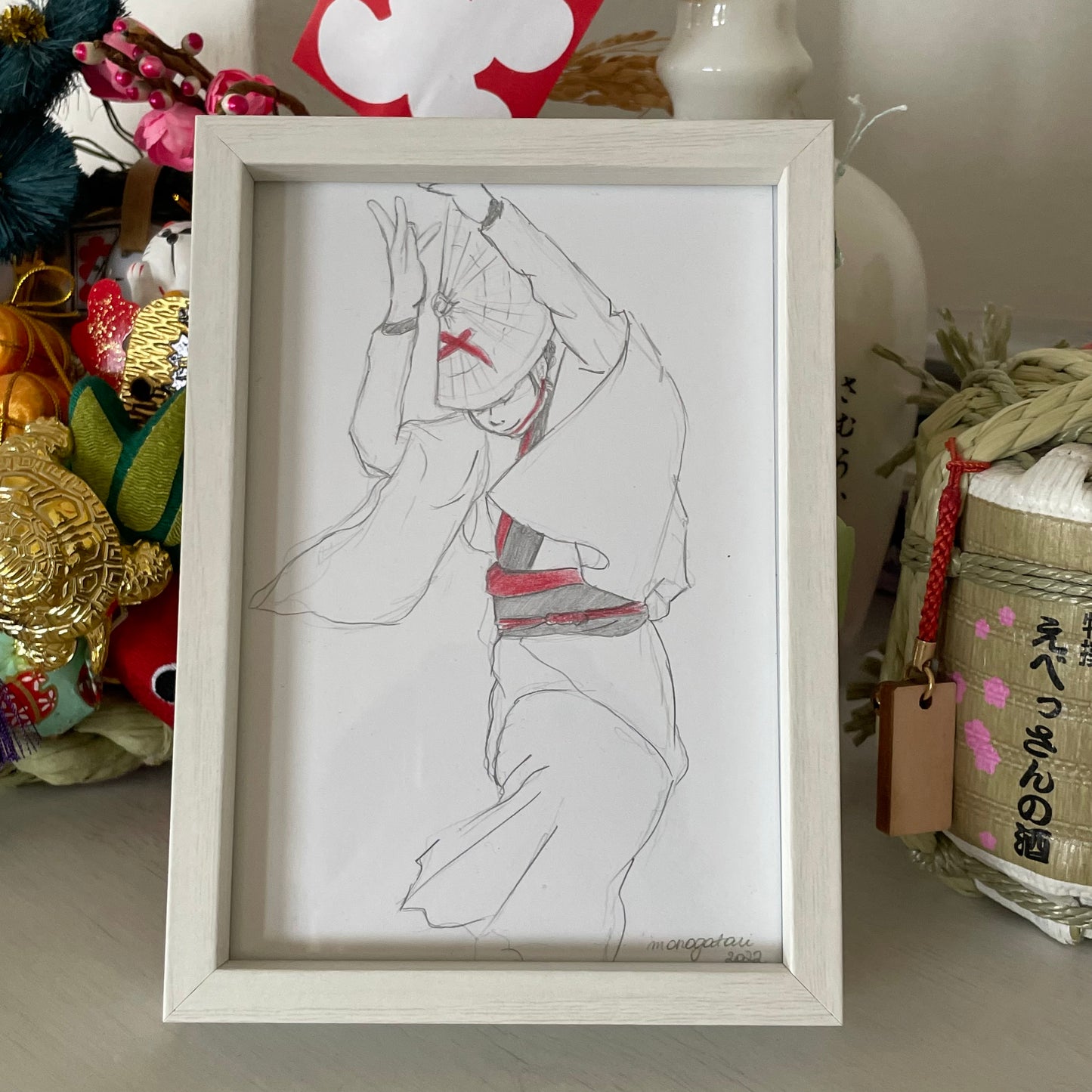 Original Illustration in Frame - Awa Odori