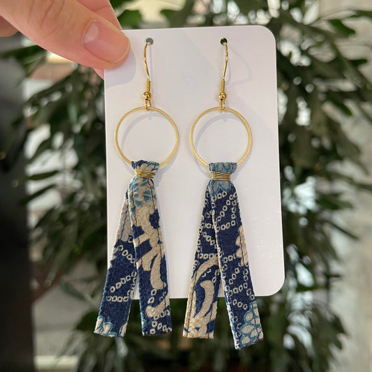Earrings Japanese Fabric